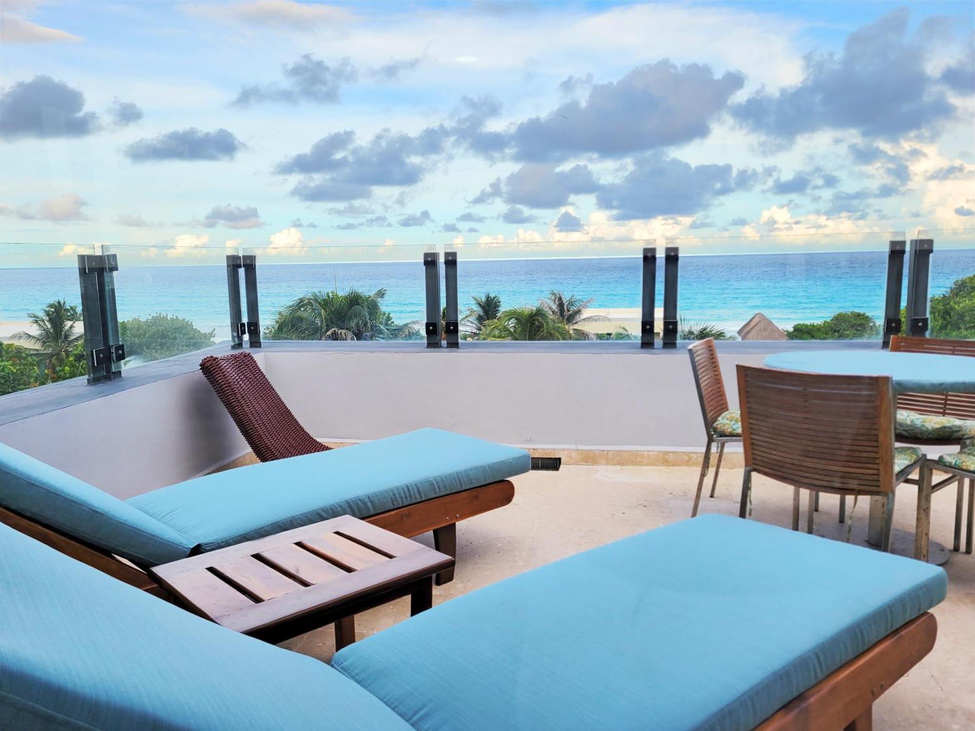 Beachfront Getaway Condo 坎昆 外观 照片