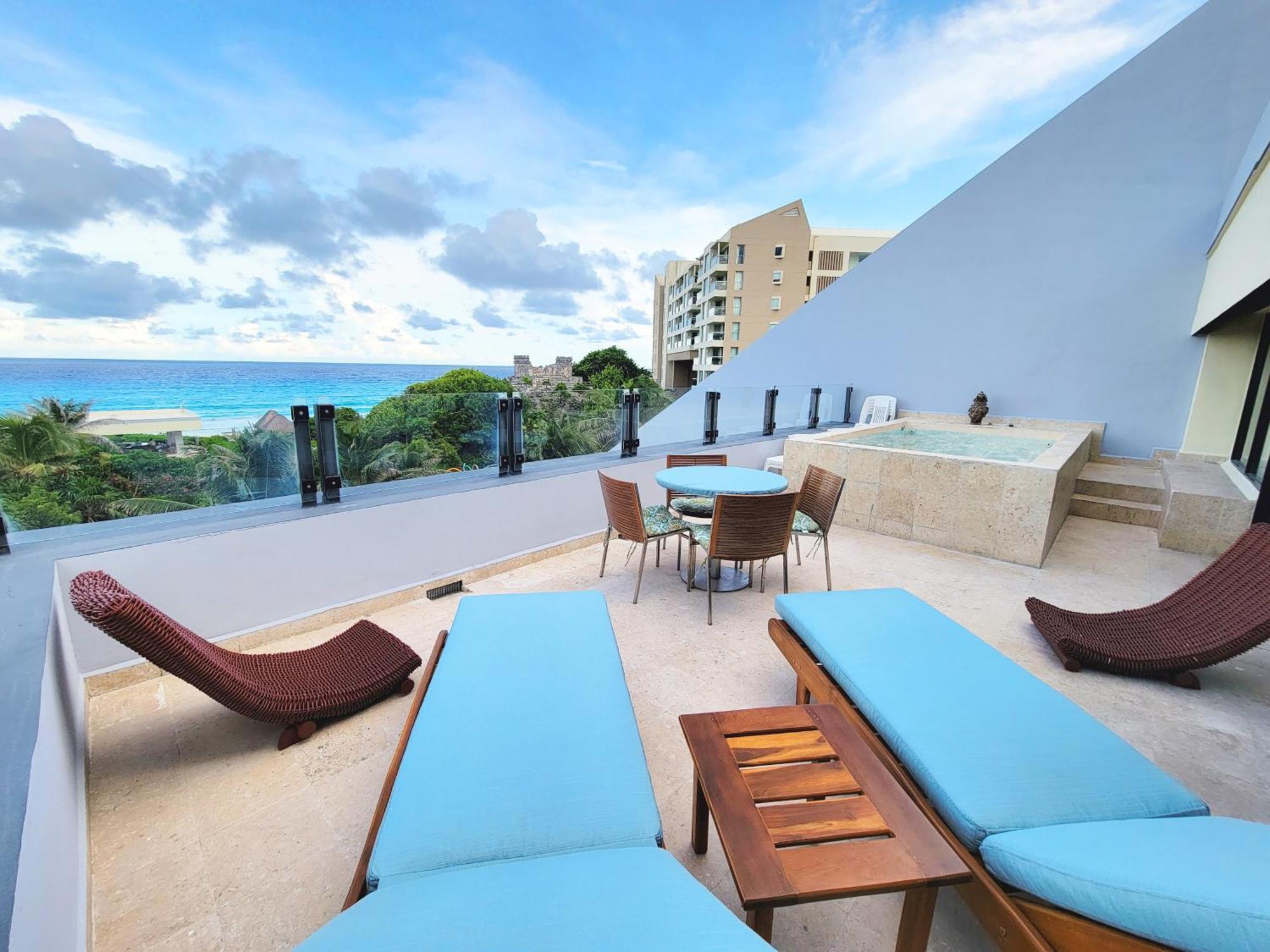 Beachfront Getaway Condo 坎昆 外观 照片
