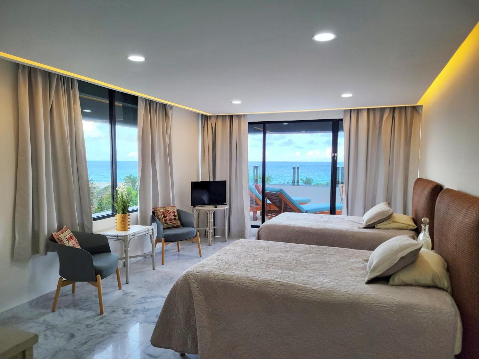 Beachfront Getaway Condo 坎昆 外观 照片